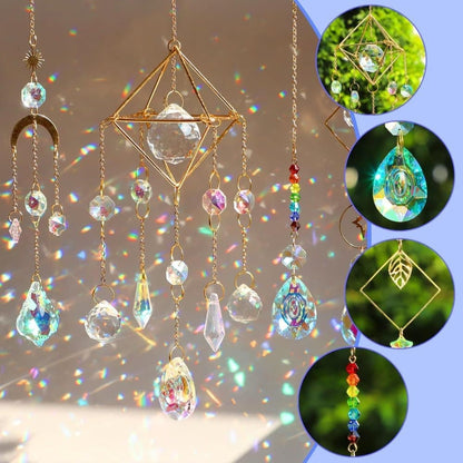 DIY Solar Collector Crystal Wind Chimes Kit 400-pack, Hanging Window Decoration for Home Office and Garden, Compatible with Solar Collectors