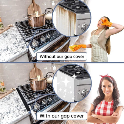 2-Pack High Temperature Resistant Gap Strip for Kitchen, 60cm, Compatible with Stove and Cabinet, White