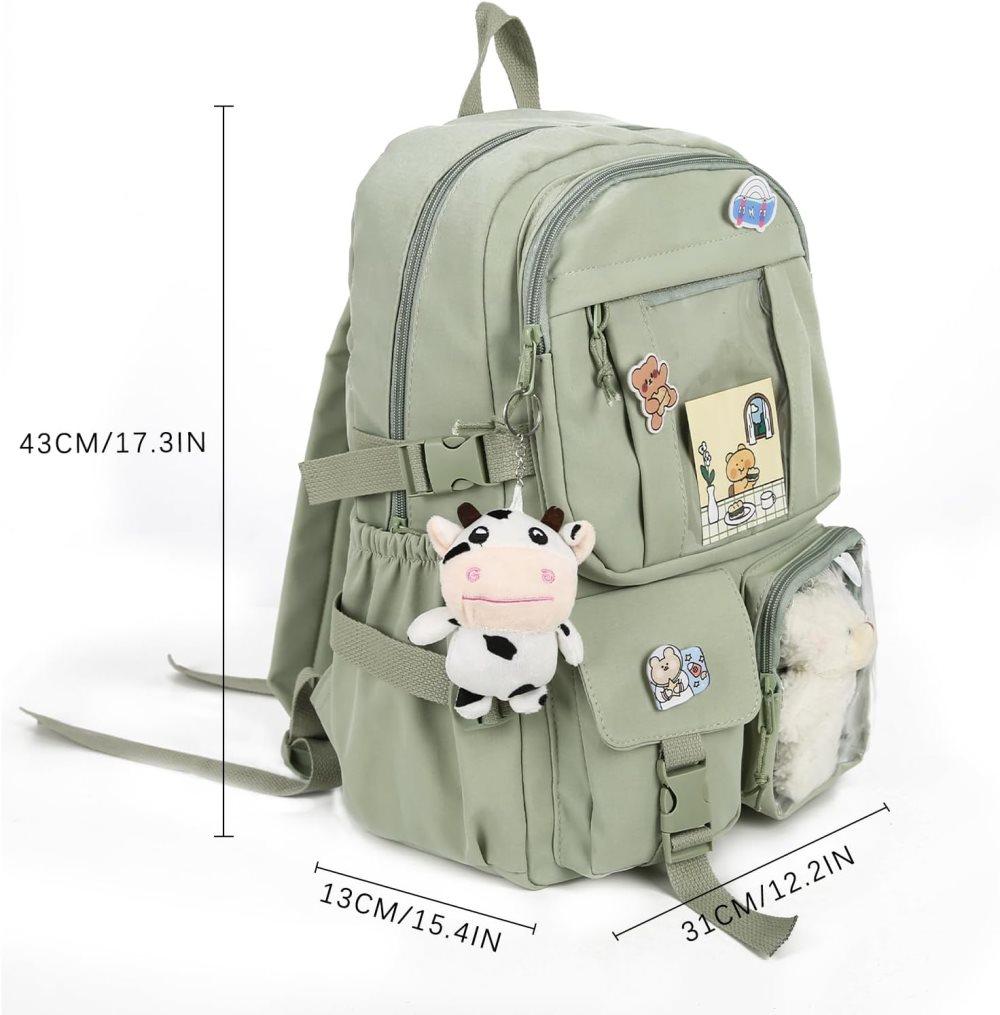Kids Backpack 43x31 cm for School, Black, with Accessories, Compatible with Children and Teens