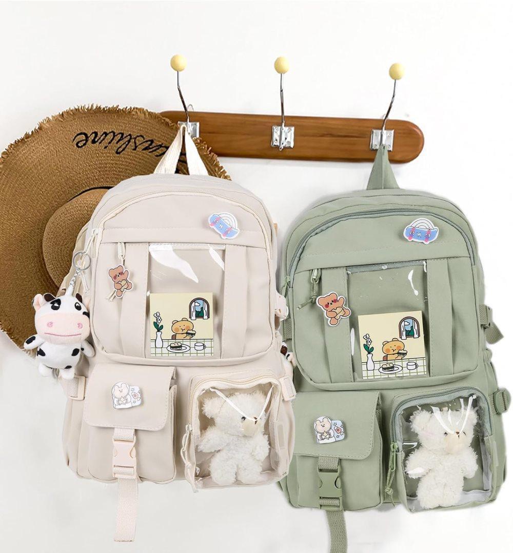 Kids Backpack 43x31 cm for School, Black, with Accessories, Compatible with Children and Teens