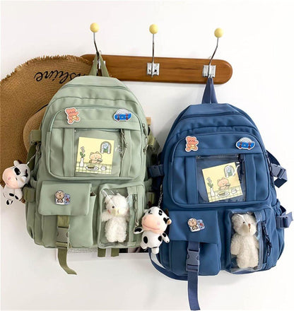 Kids Backpack 43x31 cm for School, Black, with Accessories, Compatible with Children and Teens