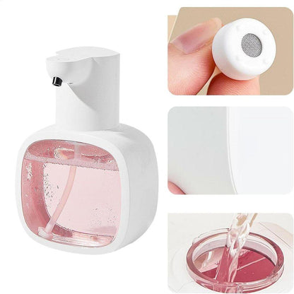 500ml Touchless Automatic Soap Dispenser with USB-C Charging, Silver.