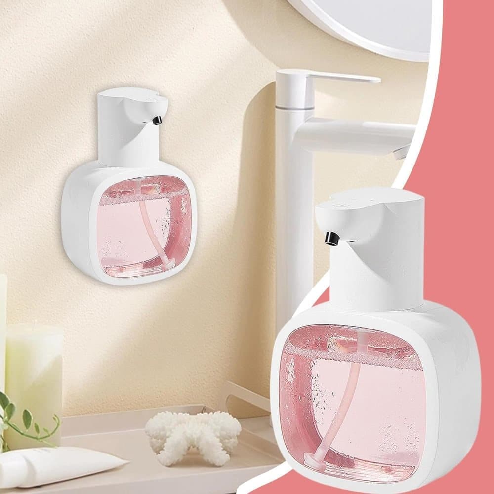 500ml Touchless Automatic Soap Dispenser with USB-C Charging, Silver.