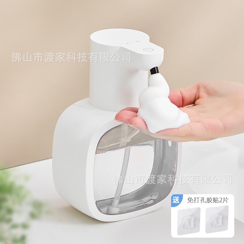 500ml Touchless Automatic Soap Dispenser with USB-C Charging, Silver.