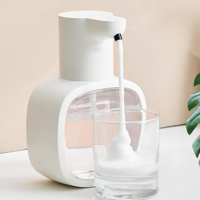 500ml Touchless Automatic Soap Dispenser with USB-C Charging, White, Compatible with Liquid Soap Main Image