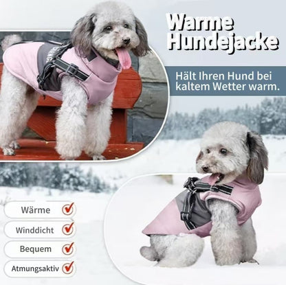 1 Dog Vest Warm Soft Winter Jacket, Wind and Waterproof, Multiple Colors, with Stand Collar, for Small Medium Large Dogs, S, Pink