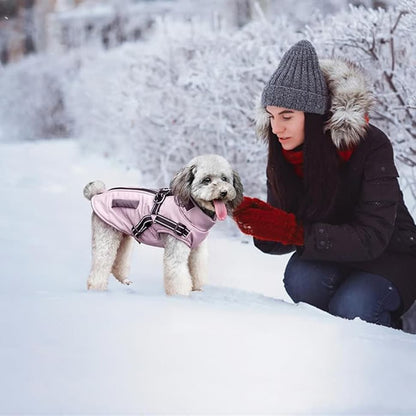 1 Dog Vest Warm Soft Winter Jacket, Wind and Waterproof, Multiple Colors, with Stand Collar, for Small Medium Large Dogs, S, Pink
