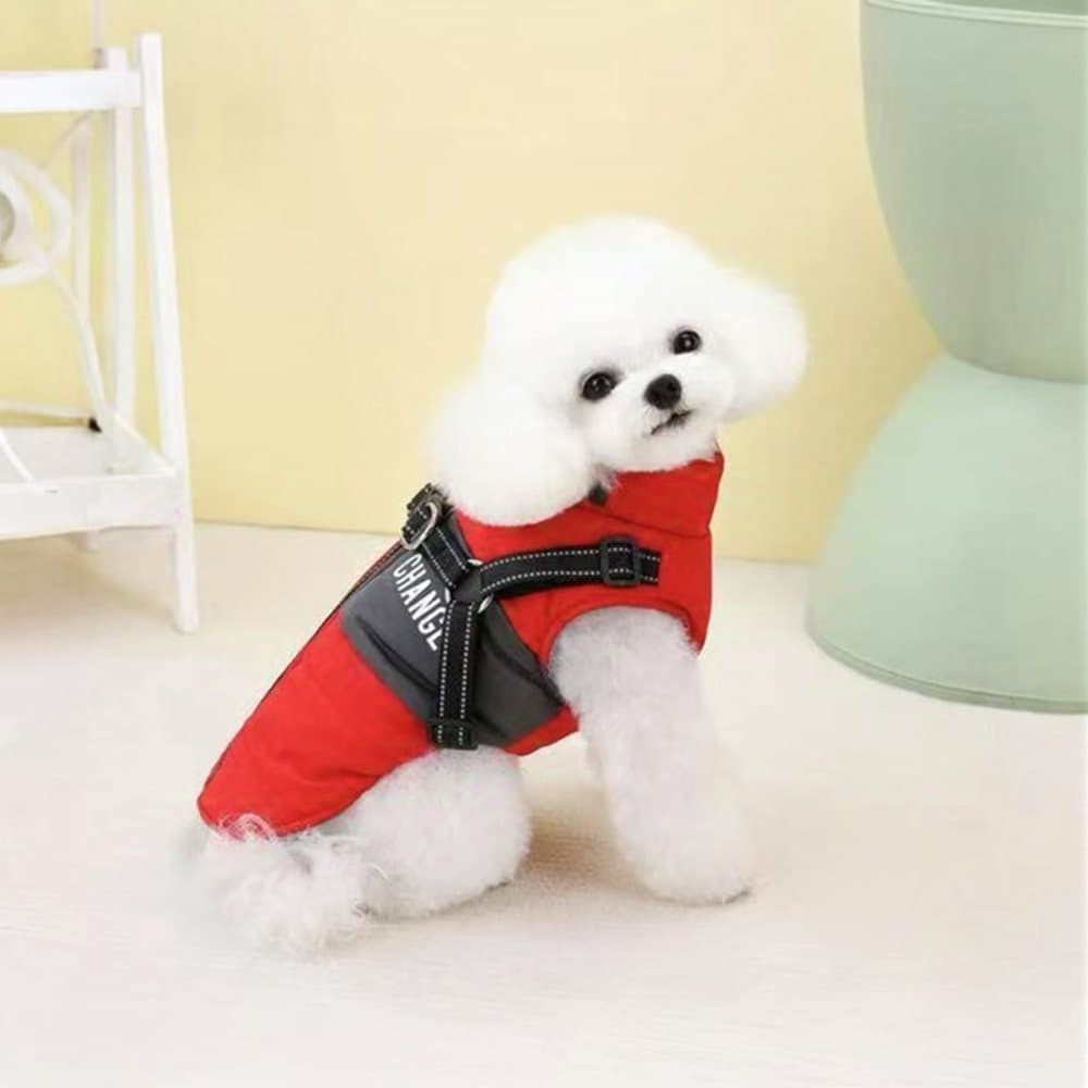 Winter Dog Vest Warm Soft Stand Collar Windproof Waterproof, Multiple Colors, S M L, XL, Red