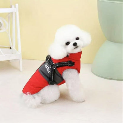 Winter Dog Vest Warm Soft Stand Collar Windproof Waterproof, Multiple Colors, S M L, XL, Red