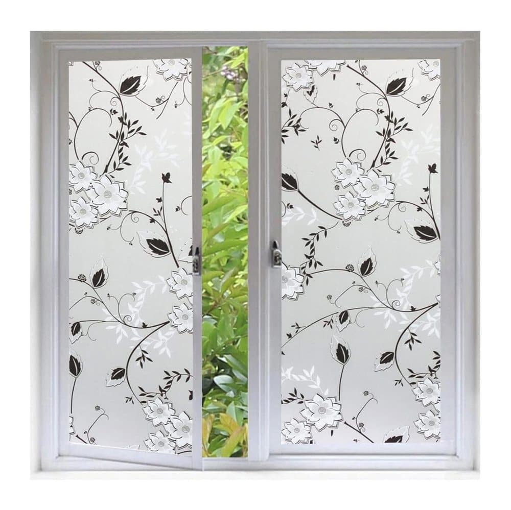 Self-Adhesive Frosted Window Film for Privacy Protection and UV Blocking, 30cmx3m, Decorative Plastic for Glass
