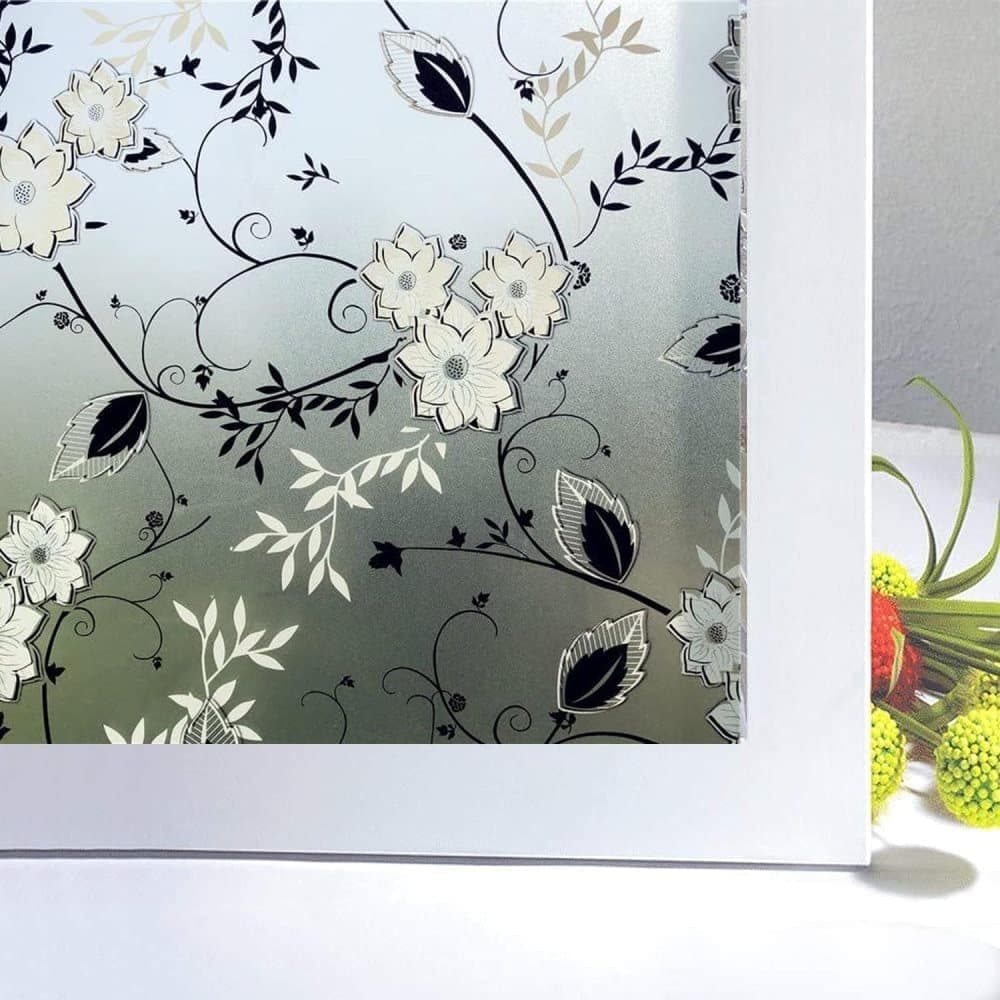 Self-Adhesive Frosted Window Film for Privacy Protection and UV Blocking, 30cmx3m, Decorative Plastic for Glass