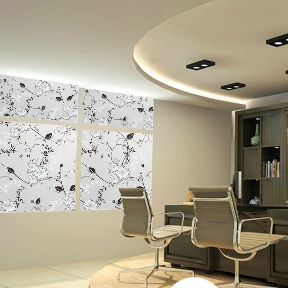 Self-Adhesive Frosted Window Film for Privacy Protection and UV Blocking, 30cmx3m, Decorative Plastic for Glass