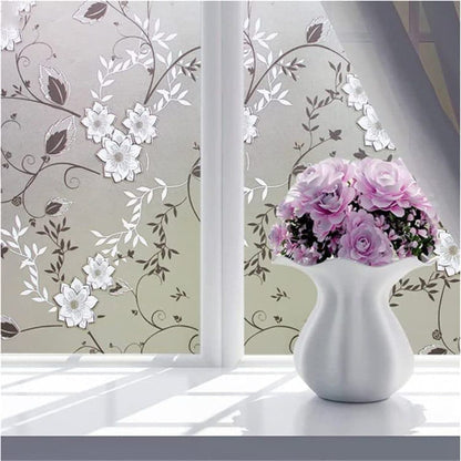Self-Adhesive Frosted Window Film for Privacy Protection and UV Blocking, 30cmx3m, Decorative Plastic for Glass