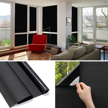 Reflective Self-Adhesive Window Film for Sun Protection UV Block and Privacy, Black, 40cmx2m