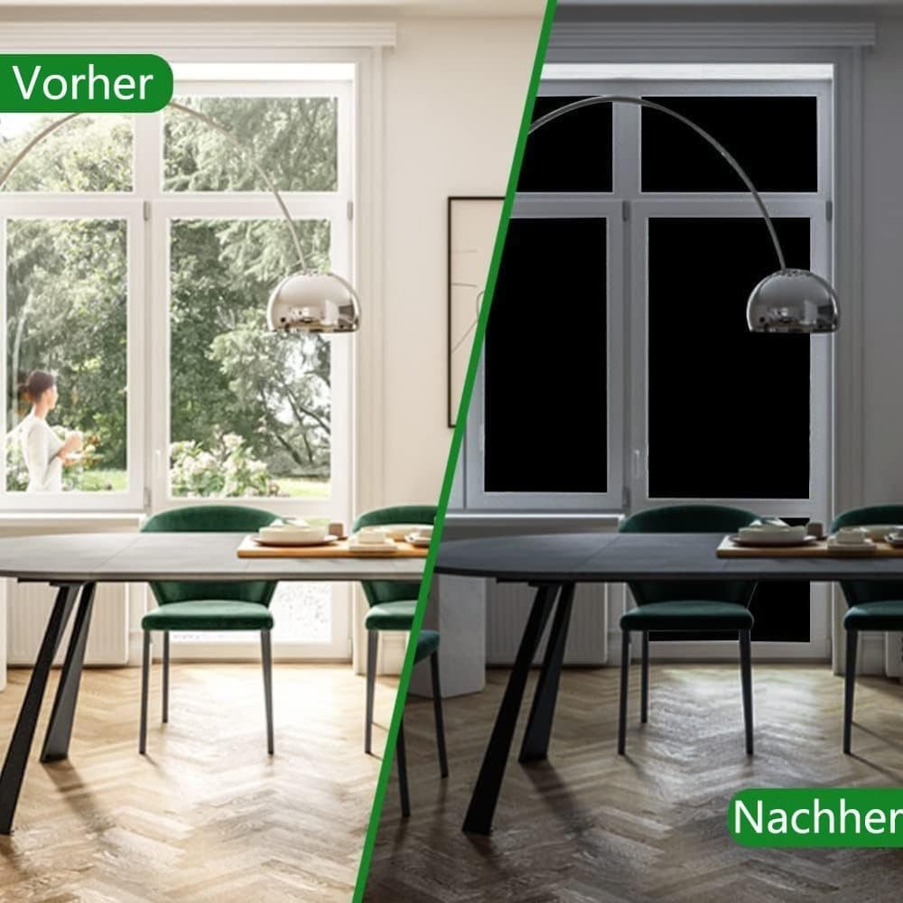 40cmx5m Self-Adhesive Window Film Mirror Reflective Black, Blocks Heat and UV Radiation for Sun Protection and Privacy