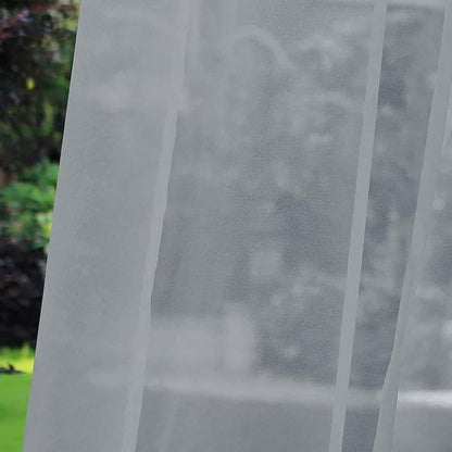 1 Pair Water Resistant Sheer Outdoor Eyelet Curtains, 132 cm × 183 cm, Gray