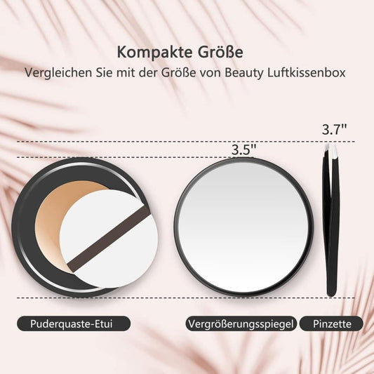 20X/30X Magnification Makeup Mirror with Tweezers, White, 30X.