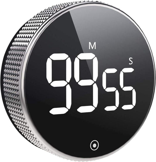 Digital Timer with Magnet and LED Display, Compatible with Kitchen Appliances