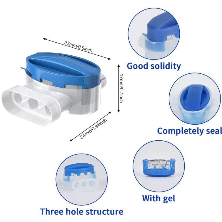 30 Pack Gel-filled Cable Connectors for Robotic Lawn Mower, Waterproof ABS with Resin for Garden Electrical Wire Repair, 30pcs