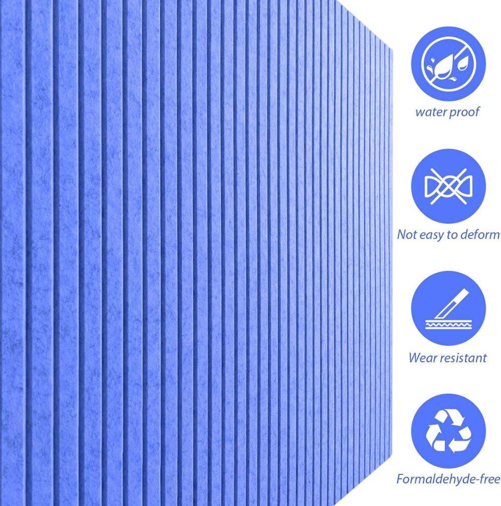 30x30cm Self-adhesive Cork Bulletin Board for Photos and Messages, Dark Blue, for Home and Office
