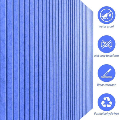 30x30cm Self-adhesive Cork Bulletin Board for Photos and Messages, Dark Blue, for Home and Office