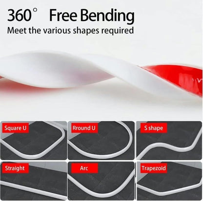 2 m Self-Adhesive Shower Strip Water Barrier, Gray, 5 Colors