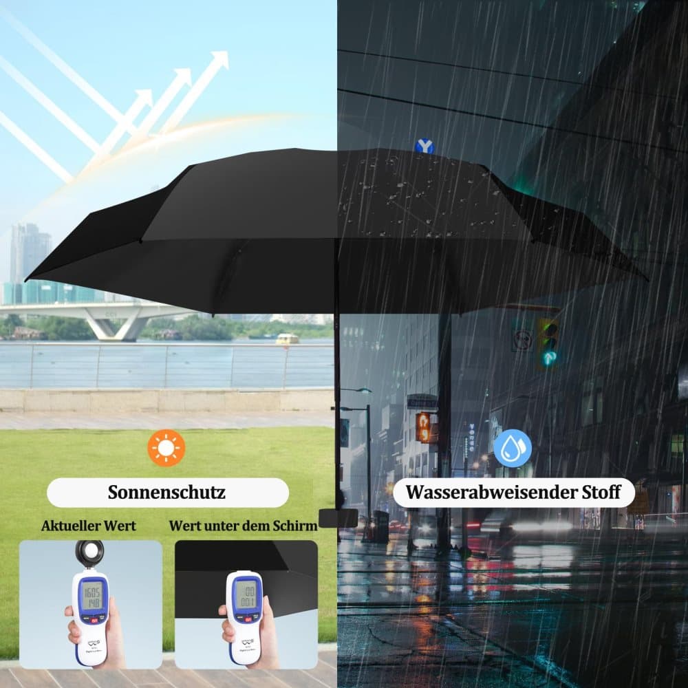 UV-Protective Folding Umbrella Wind-Resistant Lightweight Waterproof for Travel Beach and Everyday Use, Pink