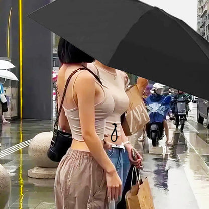 UV-Protective Folding Umbrella Wind-Resistant Lightweight Waterproof for Travel Beach and Everyday Use, Pink