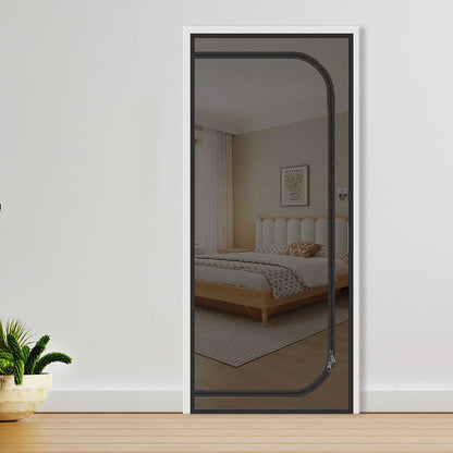 Reinforced cat door protection with durable breathable insect-repellent mesh scratch-resistant pet safe, 80x200cm, Black