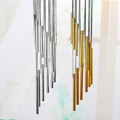 Metal Wind Chime 12 Pipe Outdoor Decor Loud Musical, Gold
