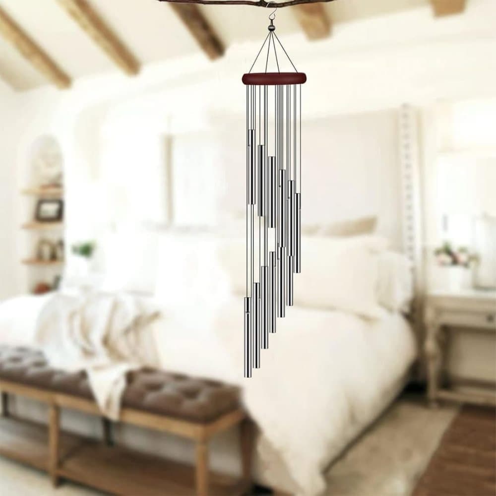 Metal Wind Chime 12 Pipe Outdoor Decor Loud Musical, Gold