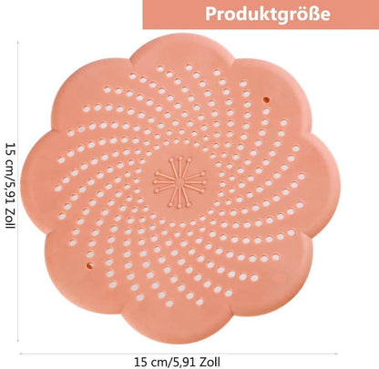 5-Pack Silicone Hair Trap Filter for Drain & Sink, Collects Debris and Food Residue, Compatible with Bathtub and Shower