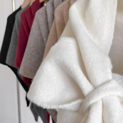 Women's Faux Cashmere Shawl Scarf Warm Extra-Long Large Triangular Wrap, 180 x 70 cm, Beige, Ideal for Party Wedding Evening Outfits