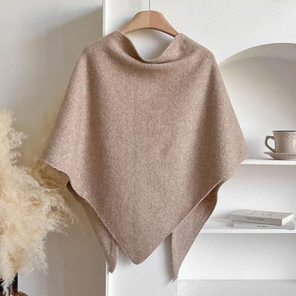 Women's Faux Cashmere Shawl Scarf Warm Extra-Long Large Triangular Wrap, 180 x 70 cm, Beige, Ideal for Party Wedding Evening Outfits
