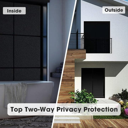 Blackout Window Film Self-Adhesive Privacy UV Protection Static Cling No Glue, 60x500cm