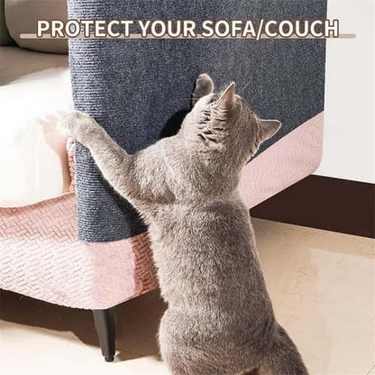 40cm x 200cm Self-Adhesive Cat Scratching Board Wall Protector for Sofa and Corners, Dark Blue DIY Cat Scratching Mat