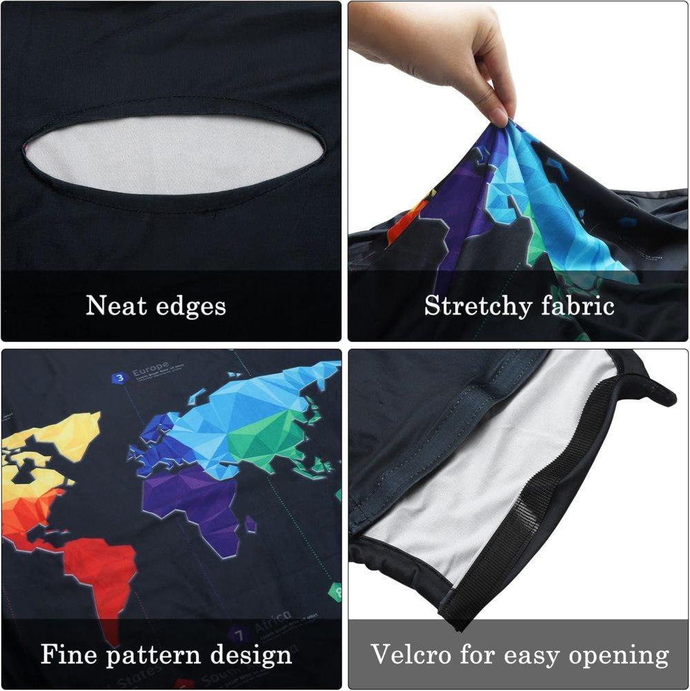 Elastic Suitcase Cover Travel Luggage Protective Cover Scratch Resistant Black, S (18-20 inch)