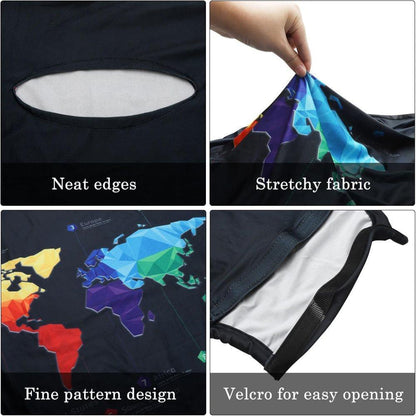 Black Elastic Suitcase Cover for Travel Luggage, Scratch Resistant, M (22-24 inch)