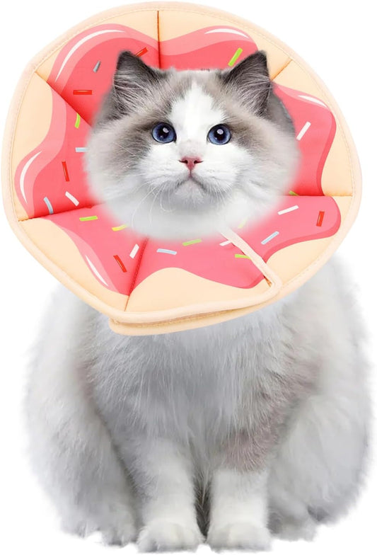 Adjustable Protective Collar for Cats and Dogs with Velcro, S, Pink