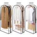 3-pack Transparent Dustproof Garment Storage Bag with Zipper for Wardrobe, PEVA Material, 60 x 25 x 153cm