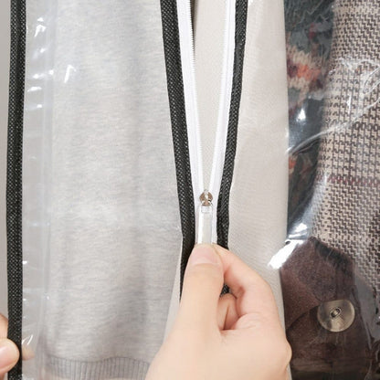 3-pack Transparent Dustproof Garment Storage Bag with Zipper for Wardrobe, PEVA Material, 60 x 25 x 153cm