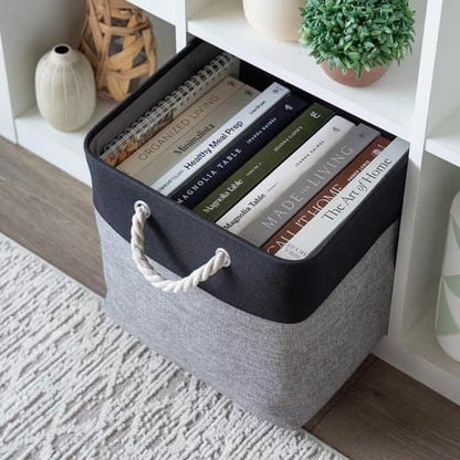 33x33x33 cm Storage Basket Cube with Lid for Clothes and Toys, Home Organization Storage Box, SZ6