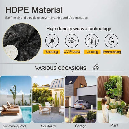 4×5 m HDPE Sun Protection Net, Thick Dense UV Protection Fabric for Garden Greenhouse and Patio Heat Insulation
