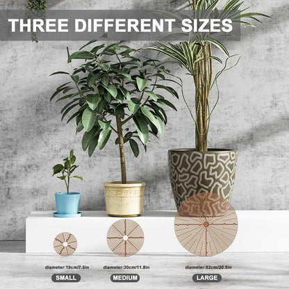 2-Pack Waterproof Cuttable Pot Covers for Indoor and Outdoor Gardens, Prevents Pets from Digging, Black, L