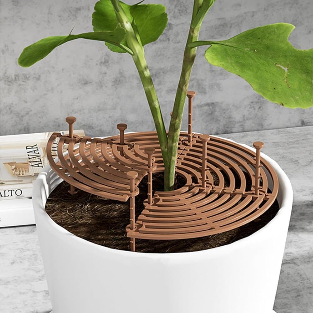 2-Pack Waterproof Cuttable Pot Covers for Indoor and Outdoor Gardens, Prevents Pets from Digging, Black, L
