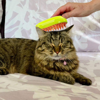 Pet Brush for Cats and Dogs, Yellow, Compatible with All Pets