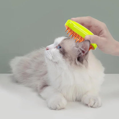 Pet Brush for Cats and Dogs, Yellow, Compatible with All Pets