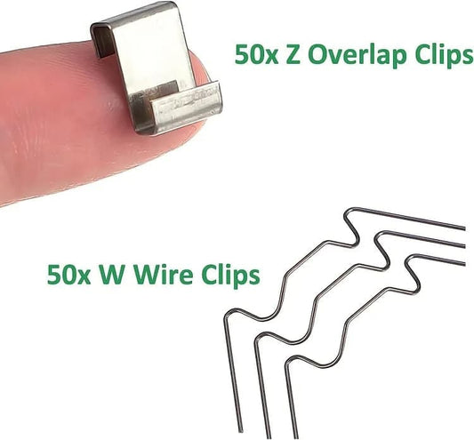 100 silver fixing clips for heating housing glass plate, 100-piece