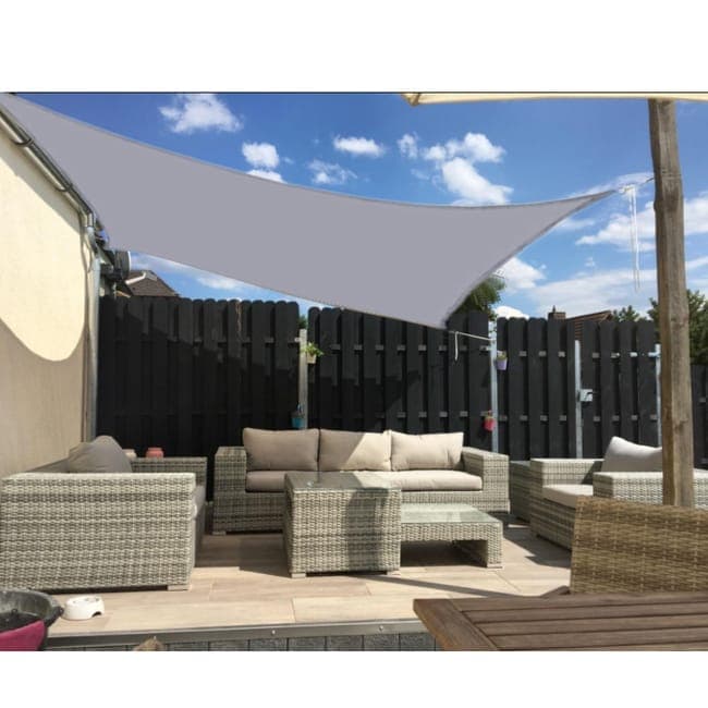 3X4M Sun Sail Waterproof UV Protective Outdoor Shade for Garden Terrace Pool Camping, Gray