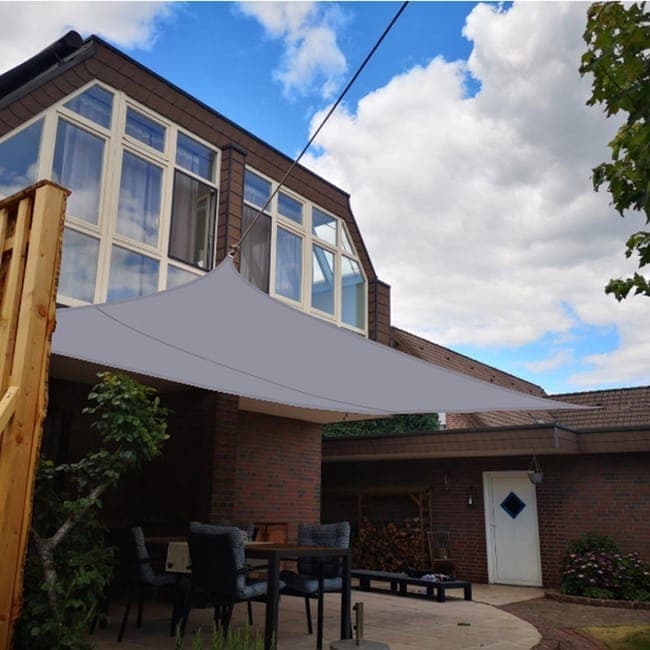 3X4M Sun Sail Waterproof UV Protective Outdoor Shade for Garden Terrace Pool Camping, Gray